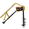 King Kutter 9" Post Hole Digger with Auger, Yellow - PHD-09-SC-YK - Disc Blades